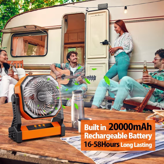 AddAcc 20000mAh Şarj Edilebilir Kamp Fanı