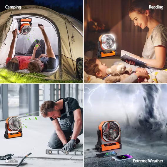 AddAcc 20000mAh Şarj Edilebilir Kamp Fanı