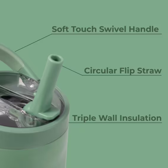 HydroJug Sport Paslanmaz Çelik Pipetli Bardak  0.6 L