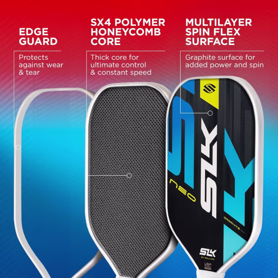 Selkirk Sport Pickleball Raket Seti 2'li  Kırmızı/Mavi Grafit