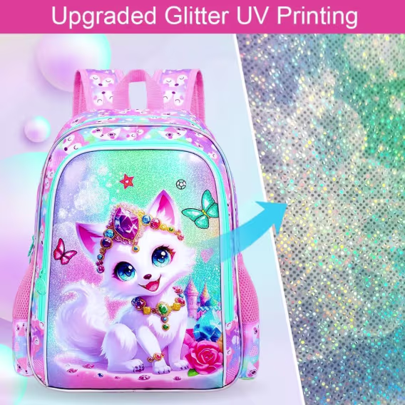 FTJCF Kız Çocuk Unicorn Sırt Çantası 3'lü