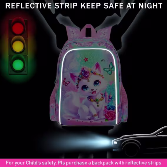 FTJCF Kız Çocuk Unicorn Sırt Çantası 3'lü