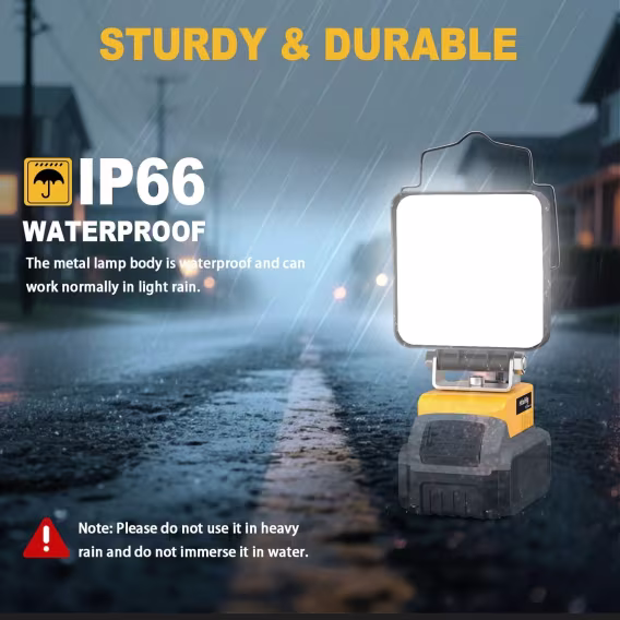  MtiolHig Dewalt Batarya için Kablosuz LED Çalışma Işığı