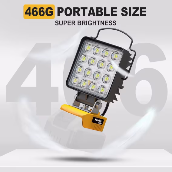  MtiolHig Dewalt Batarya için Kablosuz LED Çalışma Işığı