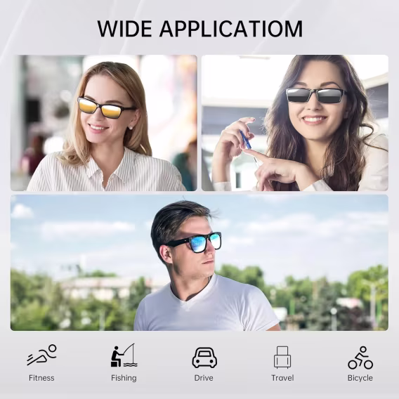 Hibloks 2 Adet Polarize Klips RayBan Meta Wayfarer Akıllı Gözlükler - Large