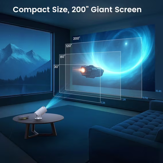 Tecaki WİFİ ve Bluetooth Özellikli Taşınabilir Mini Projektör