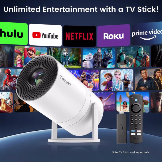 Tecaki WİFİ ve Bluetooth Özellikli Taşınabilir Mini Projektör