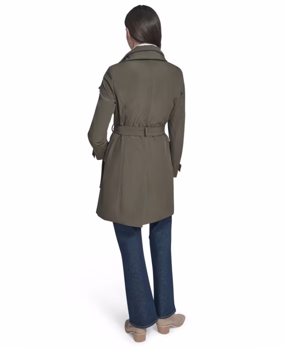 Calvin Klein  Kemerli Küçük Beden Uzun Kollu Palto