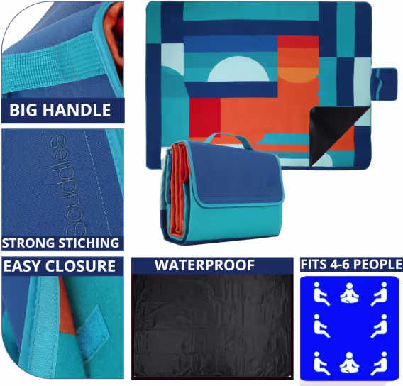 Scuddles Ekstra Büyük Piknik ve Dış Mekan Battaniyesi