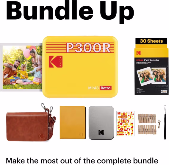 KODAK Mini 3 Retro 4PASS Taşınabilir Fotoğraf Yazıcısı