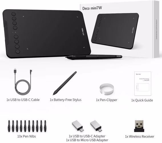 XPPen Kablosuz Çizim Tableti Deco Pro MW 2nd