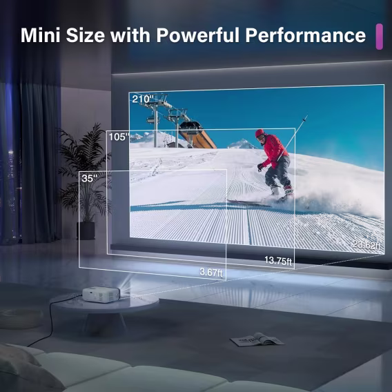 VOPLLS WiFi ve Bluetooth özellikli Projektör