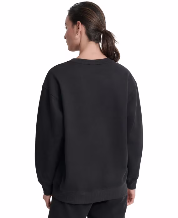 DKNY Sport Kadın Madalyon Logolu Yuvarlak Yaka Sweatshirt