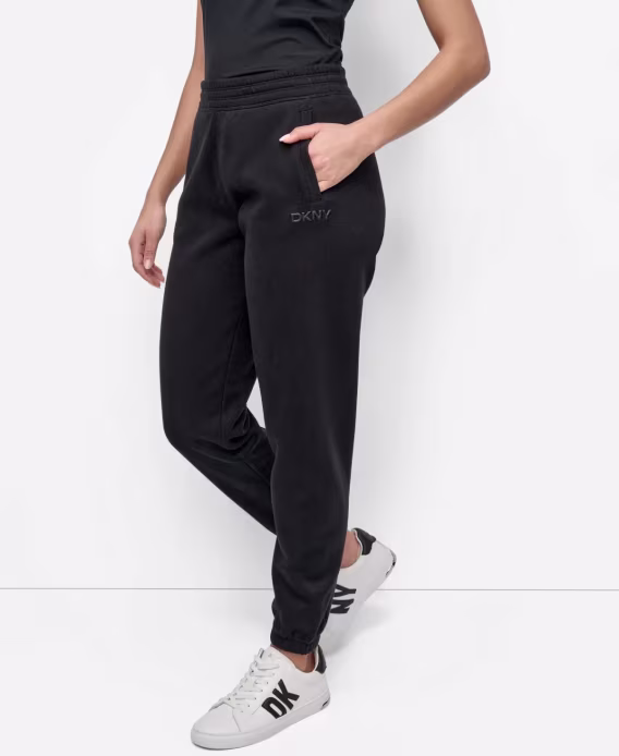 DKNY Kadın HD Logolu Yüksek Bel Rahat Eşofman Altı