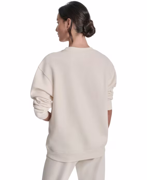 DKNY Sport Kadın Madalyon Logolu Yuvarlak Yaka Sweatshirt