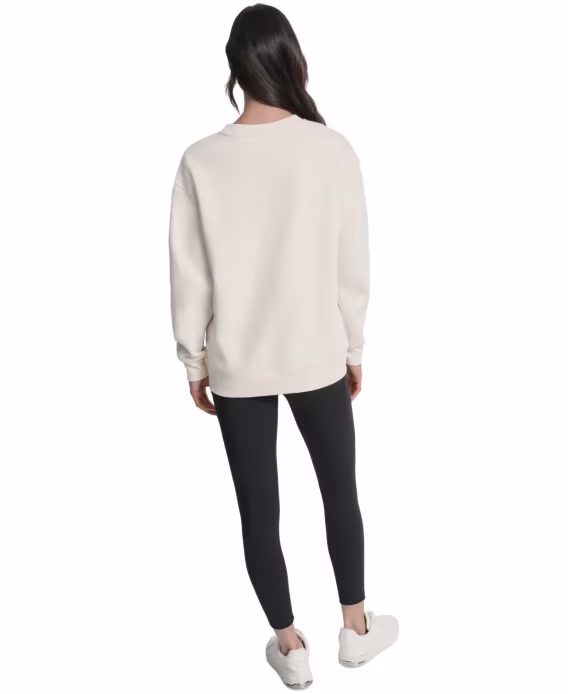 DKNY Sport Kadın Madalyon Logolu Yuvarlak Yaka Sweatshirt