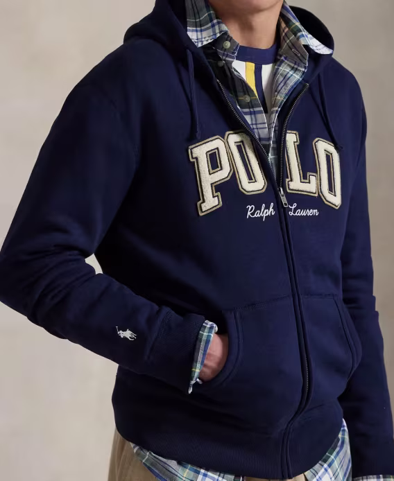 Polo Ralph Lauren Erkek Logolu Polar Tam Fermuarlı Kapüşonlu Sweatshirt