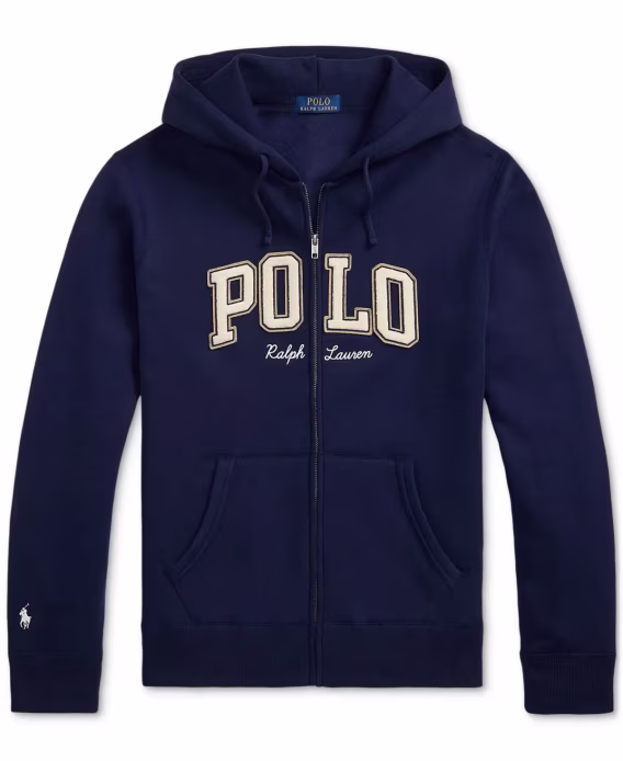 Polo Ralph Lauren Erkek Logolu Polar Tam Fermuarlı Kapüşonlu Sweatshirt