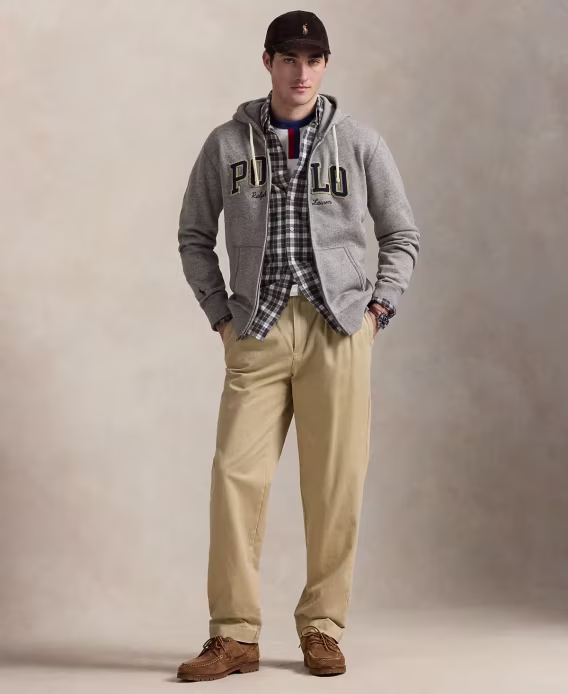 Polo Ralph Lauren Erkek Logolu Polar Tam Fermuarlı Kapüşonlu Sweatshirt