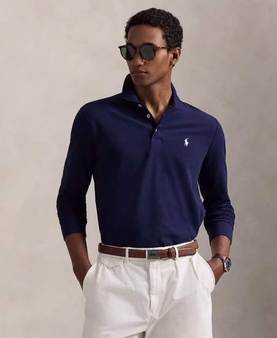 Polo Ralph Lauren Erkek Klasik Kesim Esnek File Polo Tişört