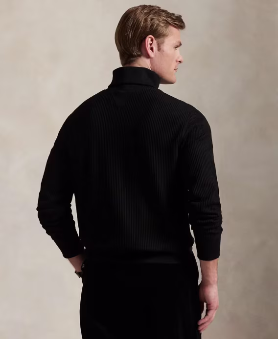 Polo Ralph Lauren Erkek Waffle Örgü Polar Balıkçı Yaka Kazak