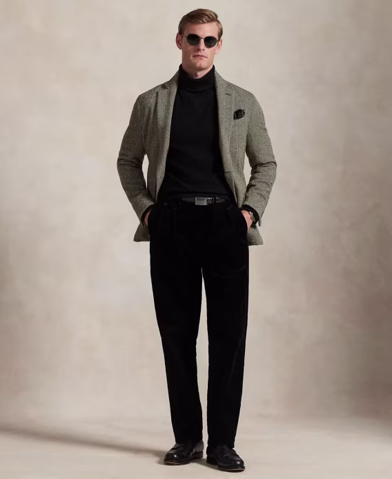 Polo Ralph Lauren Erkek Waffle Örgü Polar Balıkçı Yaka Kazak