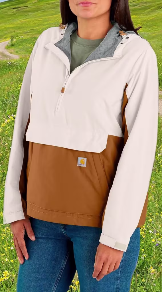 Carhartt Kadın 105749 Rain Defender® Bol Kesim Hafif Katlanabilir Mont