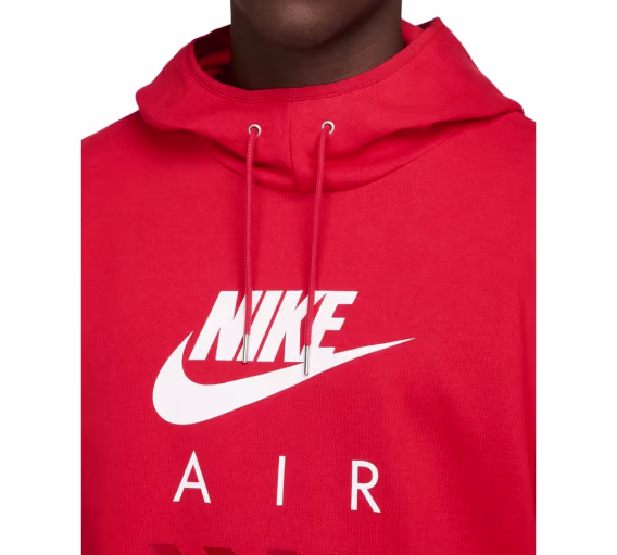 Nike Erkek Air Fleece Geniş Kesim Logo Baskılı Kapüşonlu Sweatshirt