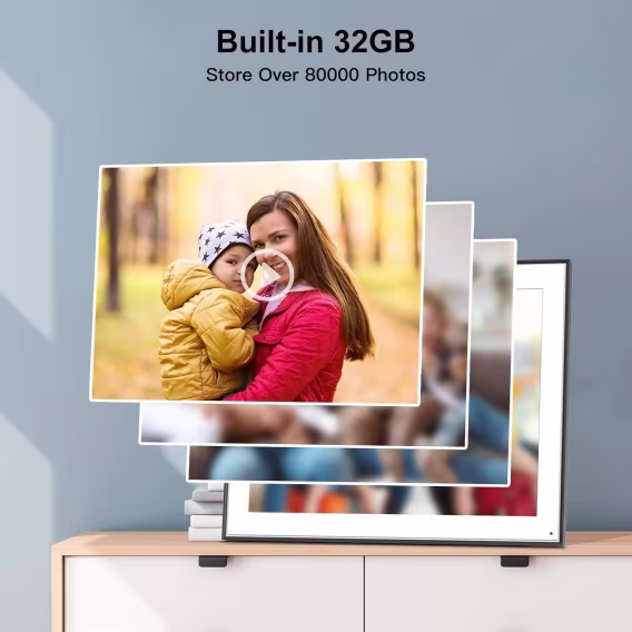 FULLJA Büyük Dijital Resim Çerçevesi 32 Gb  21.5 inç