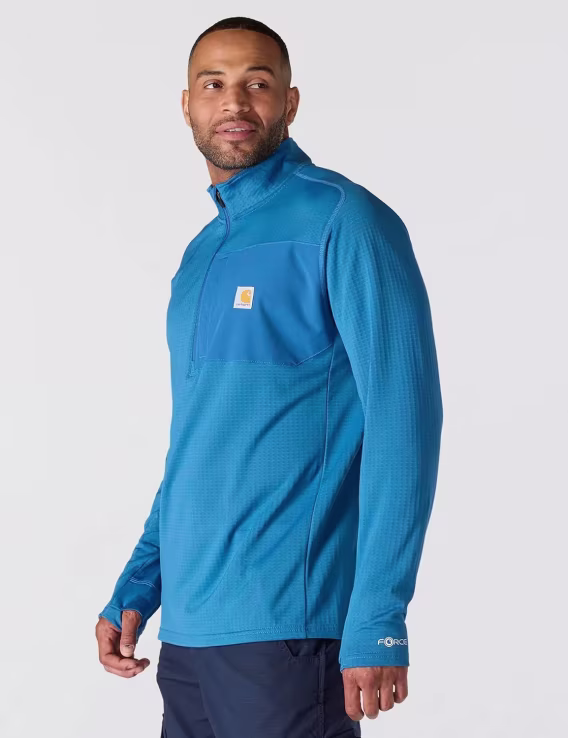 Carhartt Erkek Force Relaxed Fit Mock Neck Fermuarlı Tişört