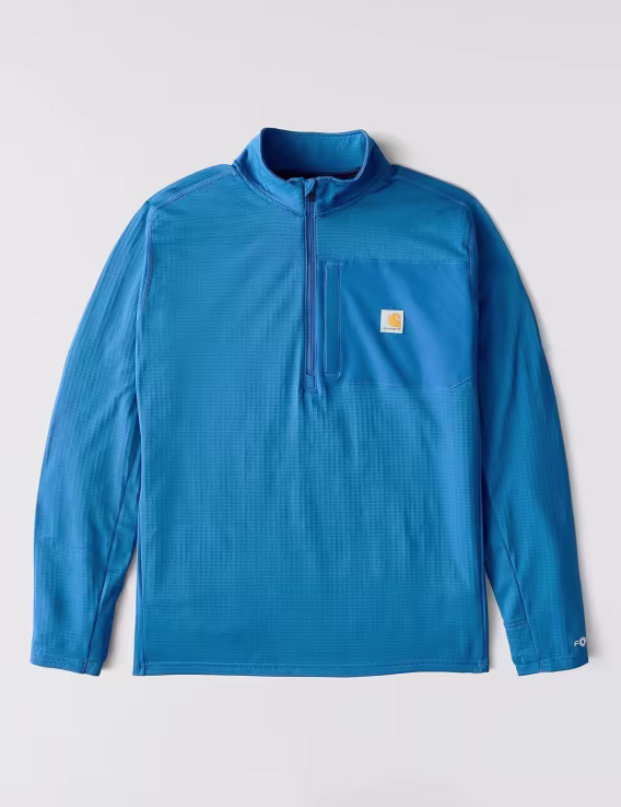 Carhartt Erkek Force Relaxed Fit Mock Neck Fermuarlı Tişört