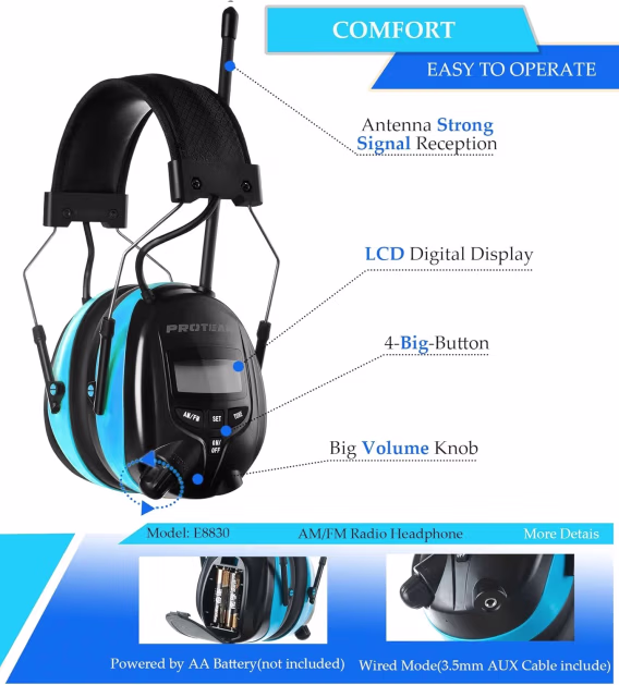 AM FM Dijital Ekranlı Radyo Kulaklıkları