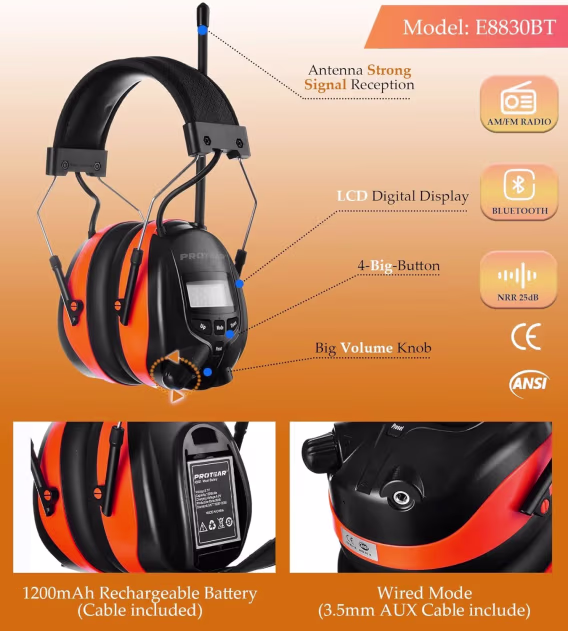 AM FM Dijital Ekranlı Radyo Kulaklıkları