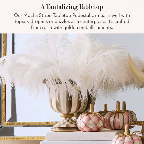 MacKenzieChilds Courtly Stripe Dekoratif Saksı Vazo