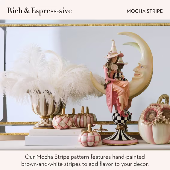 MacKenzieChilds Courtly Stripe Dekoratif Saksı Vazo