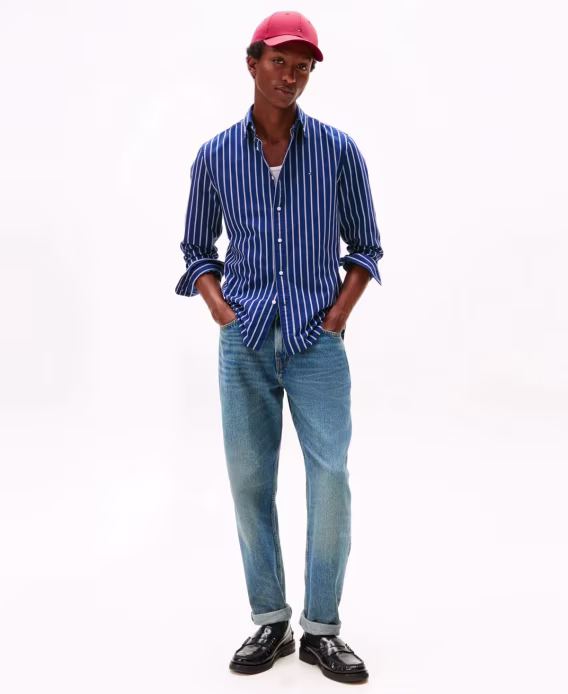 Tommy Hilfiger Erkek Heritage Stripe Oxford Uzun Kollu Gömlek