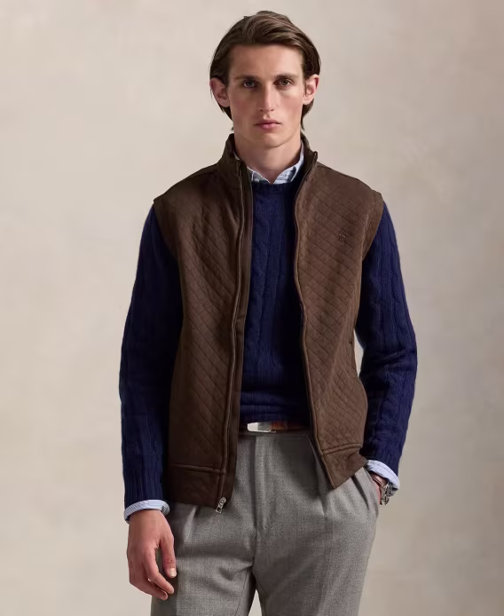 Polo Ralph Lauren Erkek Quilted DoubleKnit Jersey Yelek