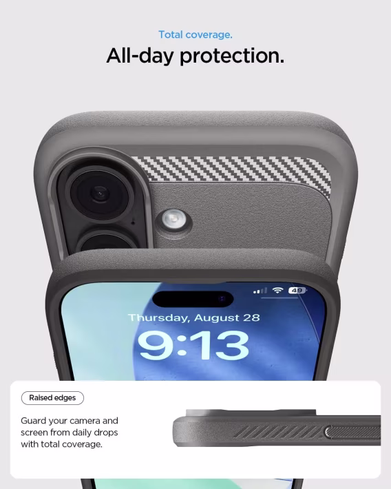 Spigen iPhone 15 Pro Max Manyetik Rugged Armor MagFit Kılıf  Matte Black