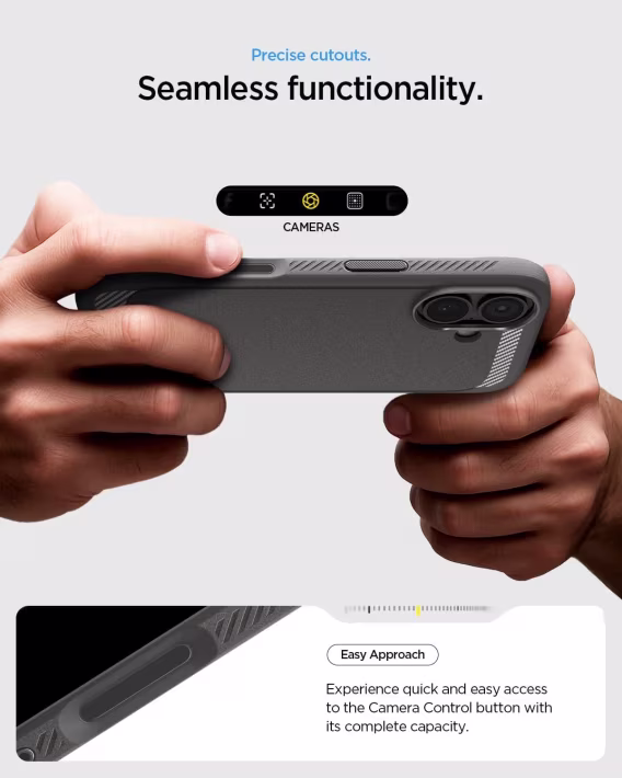 Spigen iPhone 15 Pro Max Manyetik Rugged Armor MagFit Kılıf  Matte Black