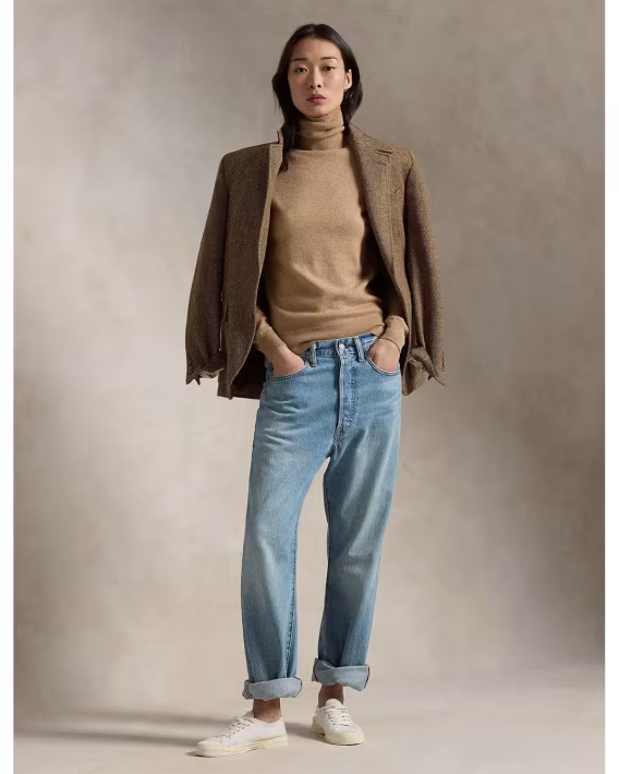 Ralph Lauren Kadın Kaşmir Slim Fit Balıkçı Yaka Kazak