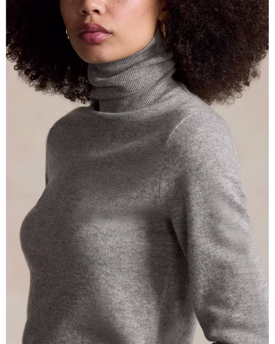 Ralph Lauren Kadın Kaşmir Slim Fit Balıkçı Yaka Kazak