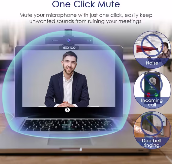 NexiGo Meeting 360 Ultra (3. Nesil) Gelişmiş Hepsi Bir Arada Konferans Kamera Sistemi