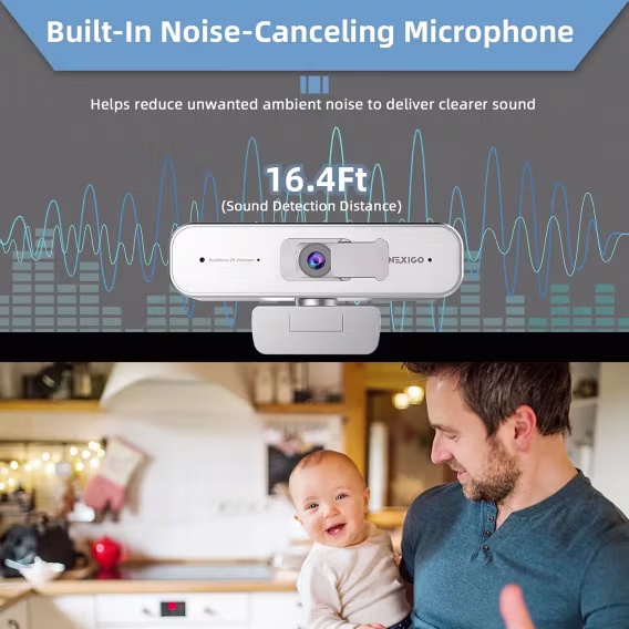 NexiGo Meeting 360 Ultra (3. Nesil) Gelişmiş Hepsi Bir Arada Konferans Kamera Sistemi