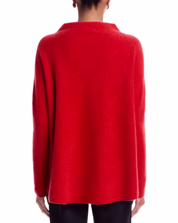 C by Bloomingdale's Cashmere Mock Neck Fırçalanmış Kaşmir Kazak