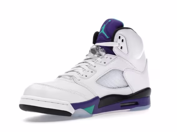 Jordan 5 Erkek Retro Grape Sneaker - Beyaz