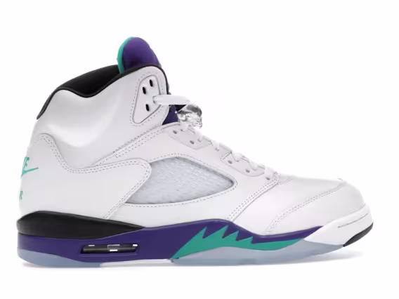 Jordan 5 Erkek Retro Grape Sneaker - Beyaz