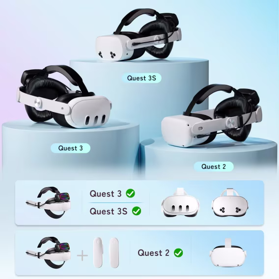 Oculus Quest 2 için Pilli Kafa Bandı