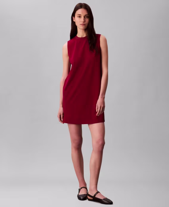 Calvin Klein Women's Mixed Media Mini Shift Dress