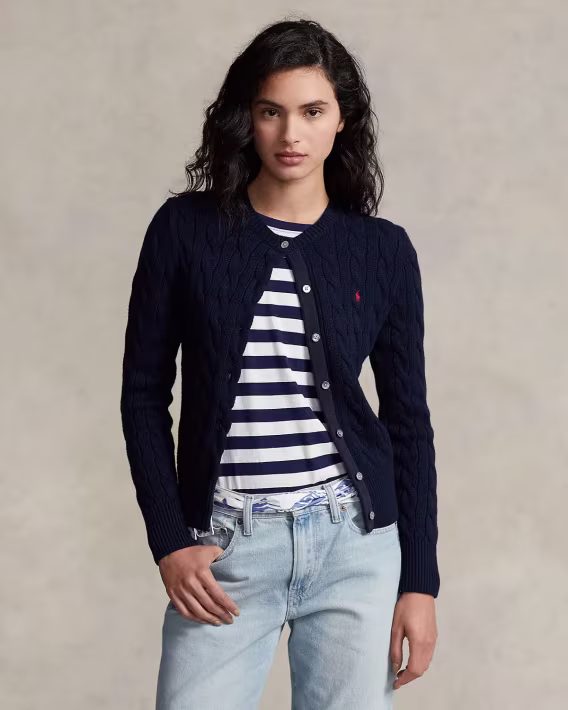 Ralph Lauren Kadın Pamuklu Örgü Hırka