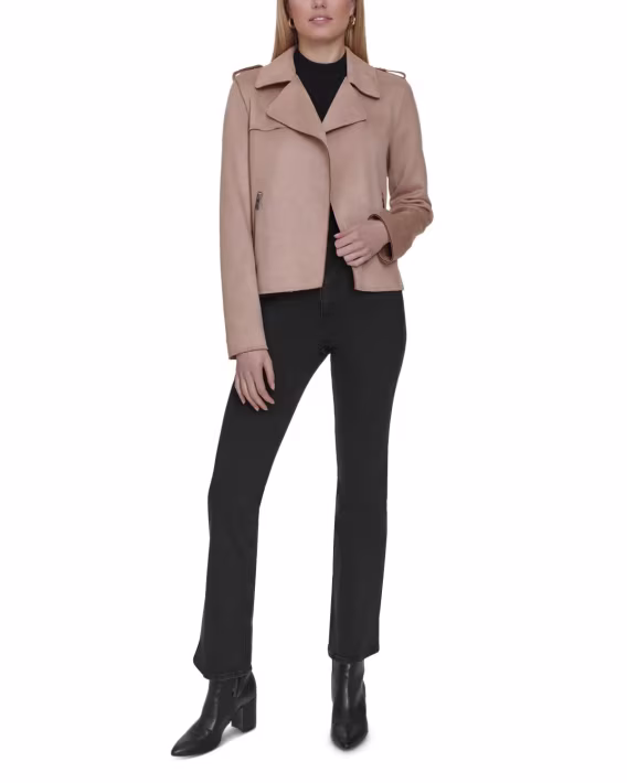 Marc New York Suni Süet Motosiklet Ceketi